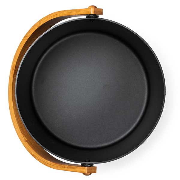 Narvi Black Sauna Bucket - Sky view looking down into the bucket