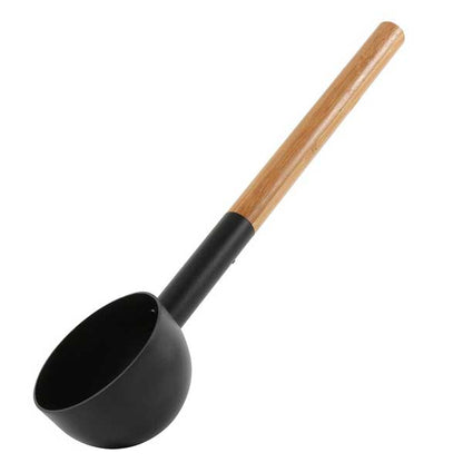 Narvi Black Sauna Ladle - Side view
