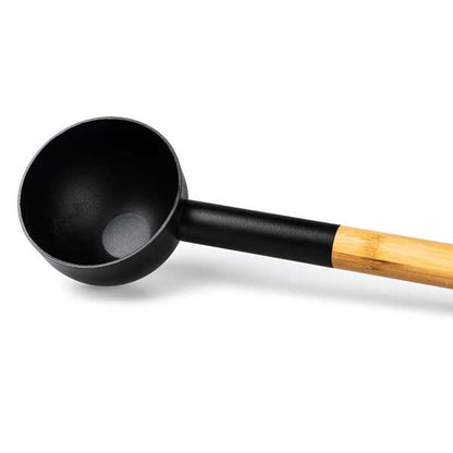 Narvi Black Sauna Ladle - Front view