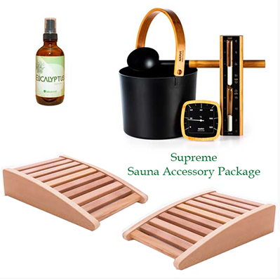 Supreme Sauna Accessory Package - Front view