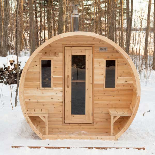 CT Elation Wood Burning Sauna - Front view 