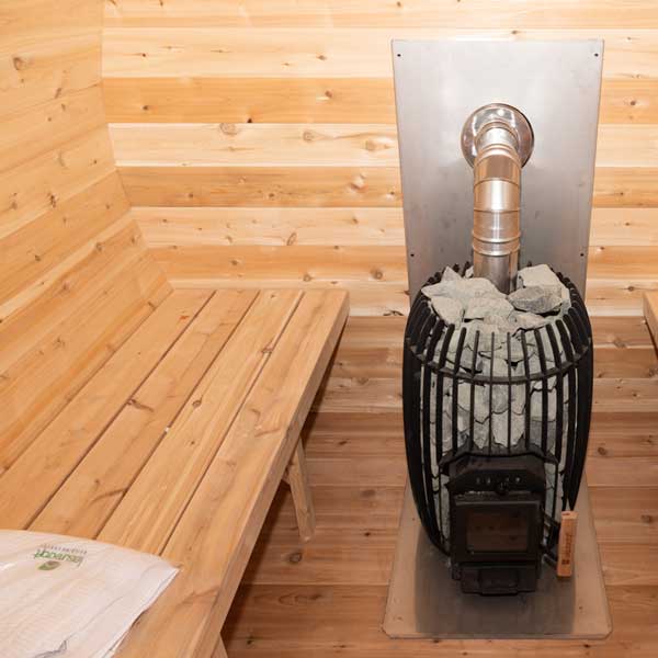 CT Elation Wood Burning Sauna - Inside view 