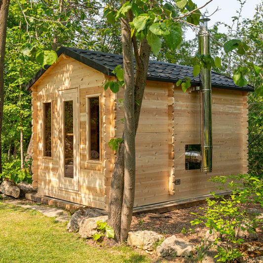 CT Georgian Cabin Wood Burning Sauna with Changeroom