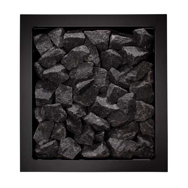 Narvi Kaamos 20 Wood Burning Heater - Sky view looking down on the rocks 