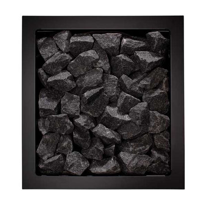 Narvi Kaamos 20 Wood Burning Heater - Sky view looking down on the rocks 