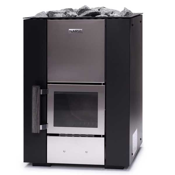 Narvi Kuru Wood Burning Heater - Front view